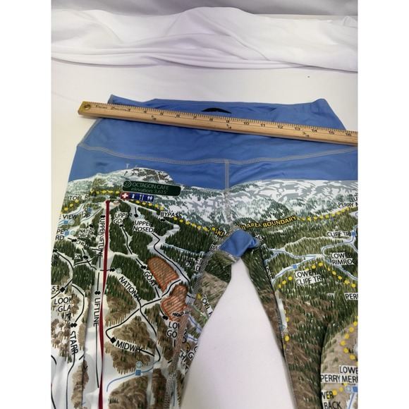 Mountain Legs By July Five Leggings Stowe Mountain Resort Size Medium Snow - Picture 7 of 9